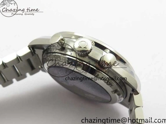 0111 Speedmaster SS Snoopy Apollo OMF Best Edition White Dial on SS Flat link Bracelet Venus Trendy 7882